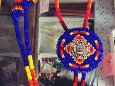 Beaded AirForce Bolo Tie