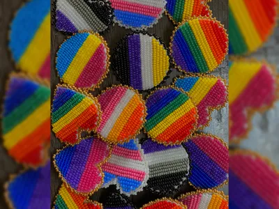 Flat Stitch Pride Pins