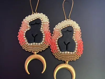 Flat Stitch Earrings